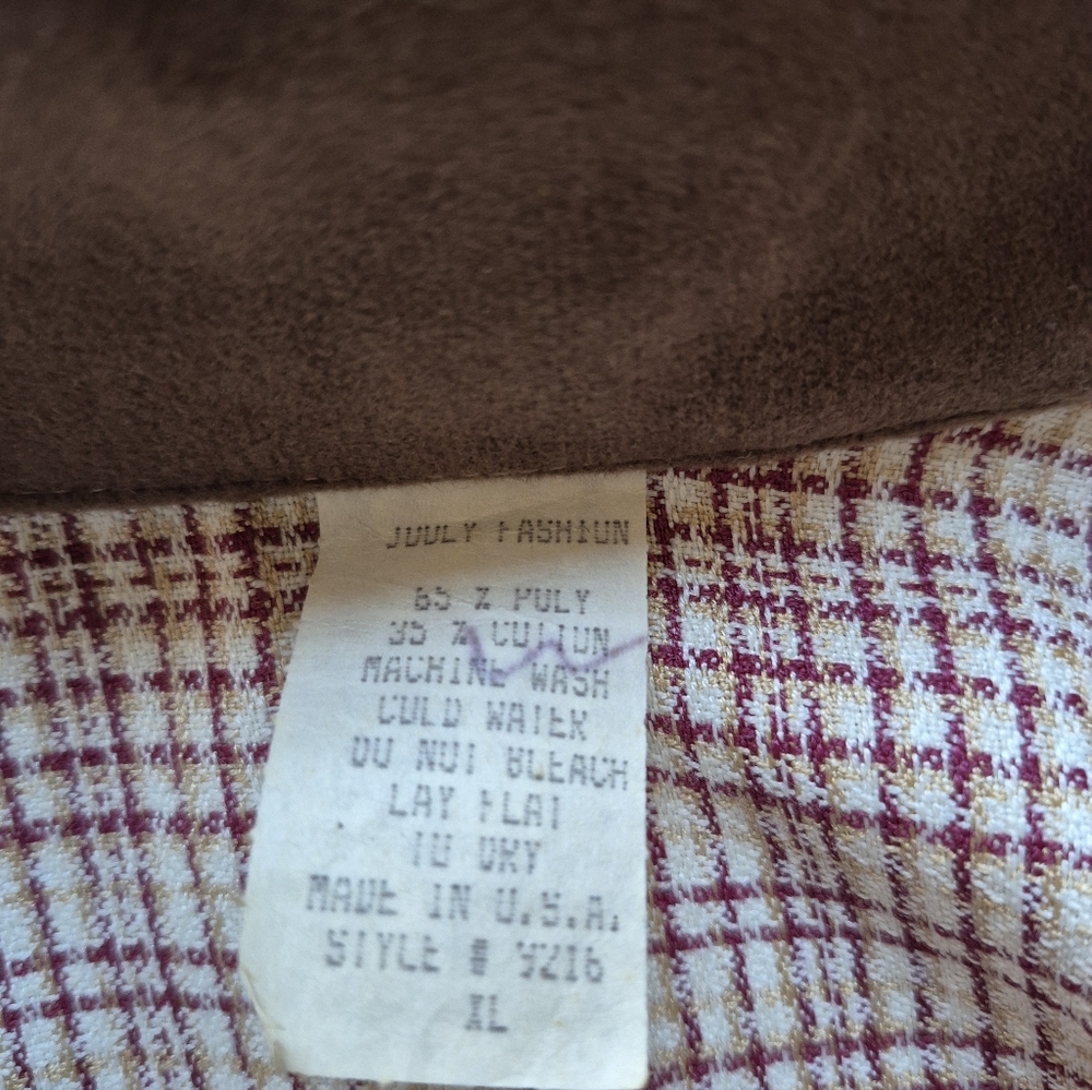 Vintage! Juuly Fashion Plaid Double-Breasted Women's Jacket - Size XL - Picture 5 of 6